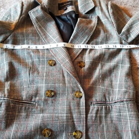 Lucky brand Plaid Double Breasted blazer size XS NWT - Picture 8 of 9